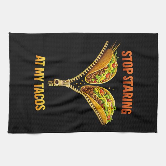 Funny Taco Lover Stop Staring Geschirrtuch (Horizontal)