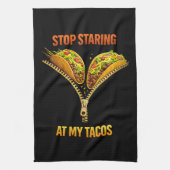 Funny Taco Lover Stop Staring Geschirrtuch (Vertikal)