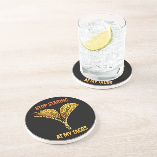 Funny Taco Lover Stop Staring Getränkeuntersetzer (Seite)