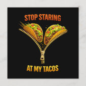 Funny Taco Lover Stop Staring Menükarte (Rückseite)
