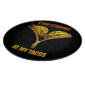 Funny Taco Lover Stop Staring Schneidebrett (Ecke)