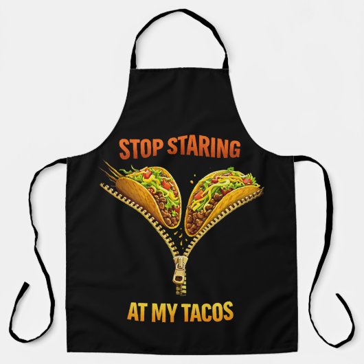 Funny Taco Lover Stop Staring Schürze (Vorderseite)
