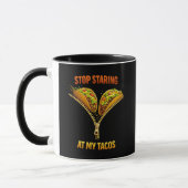 Funny Taco Lover Stop Staring Tasse (Links)