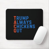 Funny Taco Meme Trump Always Chickens Out Tariff M Mousepad (Mit Mouse)