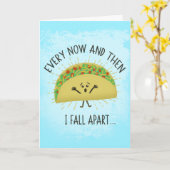 Funny Taco Miss You Karte (Gelbe Blume)