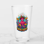 Funny Taco Octopus Cartoon Food Puff Glas (Vorderseite)
