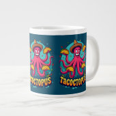 Funny Taco Octopus Cartoon Food Puff Jumbo-Tasse (Vorderseite Rechts)