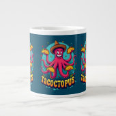 Funny Taco Octopus Cartoon Food Puff Jumbo-Tasse (Vorderseite)