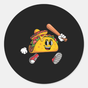 Funny Taco Playing Sell Mexikos Food Lover Cinco D Runder Aufkleber