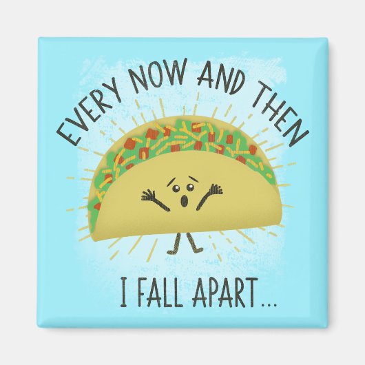 Funny Taco Pun Food Spaß Parody Magnet (Vorne)