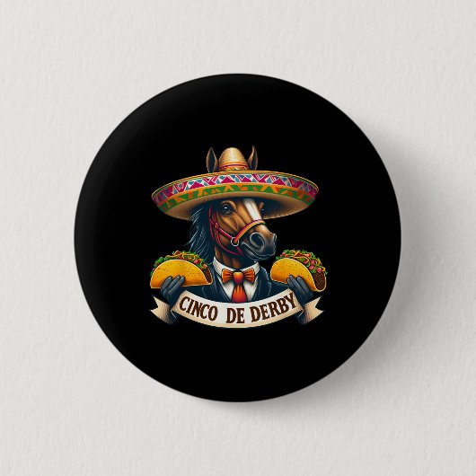 Funny Taco Racing Vintages Cinco De Der Button (Vorderseite)