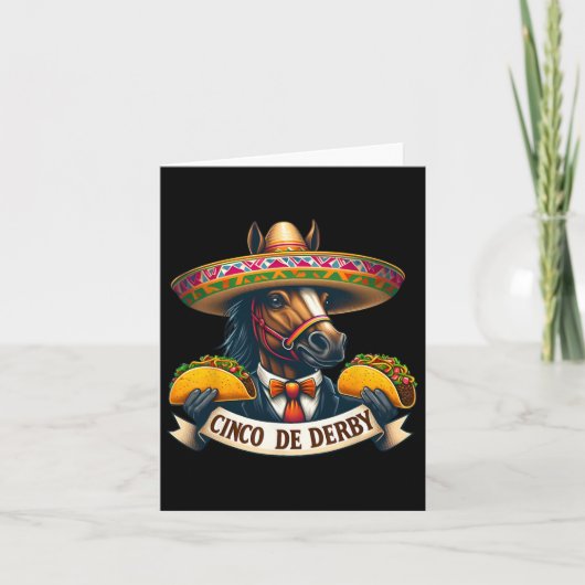 Funny Taco Racing Vintages Cinco De Der Karte (Vorderseite)