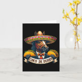 Funny Taco Racing Vintages Cinco De Der Karte (Gelbe Blume)