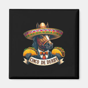 Funny Taco Racing Vintages Cinco De Der Magnet