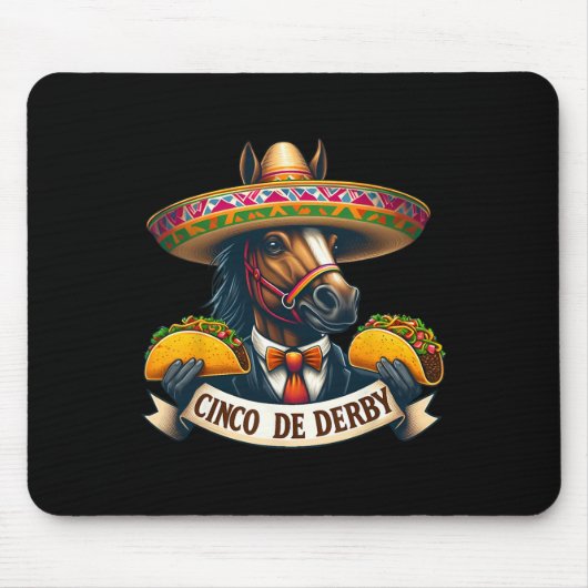 Funny Taco Racing Vintages Cinco De Der Mousepad (Vorne)