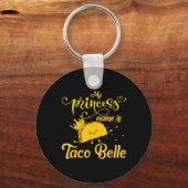 Funny Taco Shirt Princess Name ist Taco Belle Food Schlüsselanhänger (Vorderseite)