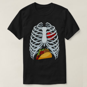 Funny Taco Skeleton Rib Käfig Halloween Kostüm T-Shirt