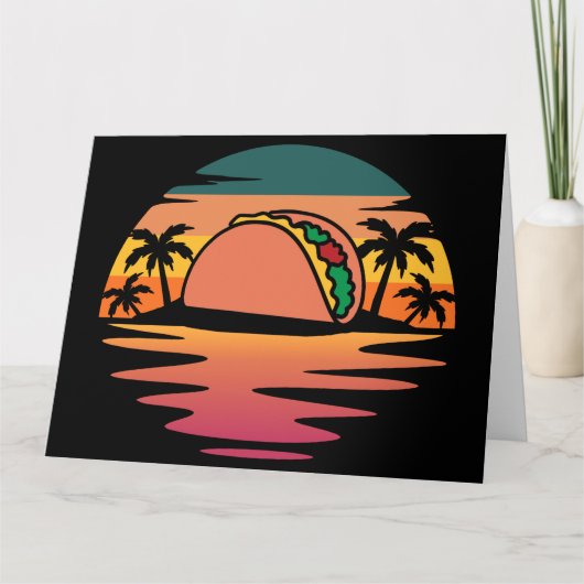 Funny Taco Sommerferieninsel: Cinco De Mayo Karte (Vorderseite)