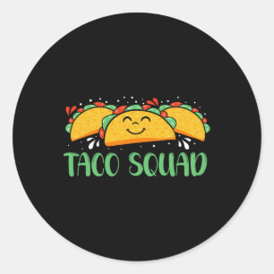 Funny Taco Squad Cinco de Mayo Männer und Frauen Runder Aufkleber