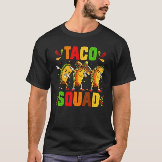 Funny Taco Squad Mexican Food Fiesta Lover Family T-Shirt (Vorderseite)