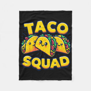 Funny Taco Squad Niedlich mexikanisches Food Lover Fleecedecke