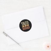 Funny Taco Squad Runder Aufkleber (Umschlag)