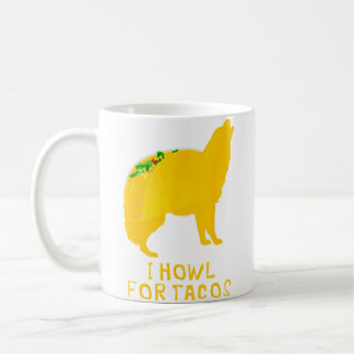 Funny Taco Taco Tuesday Wolf Kaffeetasse