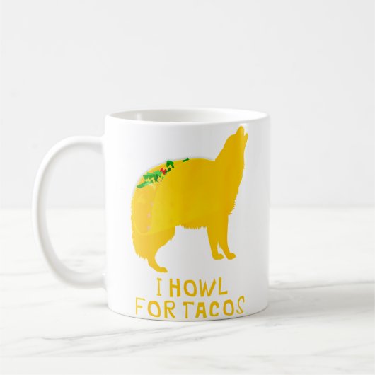 Funny Taco Taco Tuesday Wolf Kaffeetasse (Links)