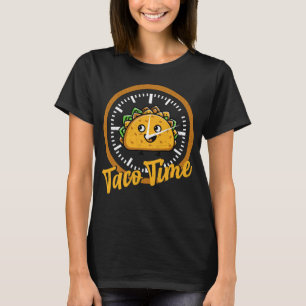Funny Taco Time Niedlich Clock Mexikos Food Lover T-Shirt
