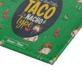 Funny Taco und Nachos Pun Cinco De Mayo Muster Schneidebrett (Ecke)