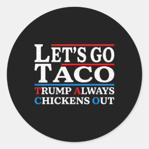Funny Taco Vintag Runder Aufkleber