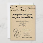 Funny Taco Wedding Einladung (Vorderseite)