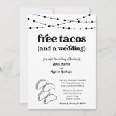 Funny Taco Wedding Einladung - Tacos kostenlos (Vorderseite)