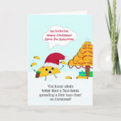 Funny Taco Weihnachtskarte Karte (Vorderseite)