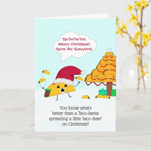 Funny Taco Weihnachtskarte Karte (Gelbe Blume)