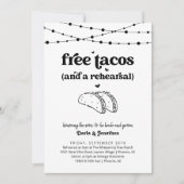 Funny Tacos Hochzeit Probe Dinner Einladung (Vorderseite)