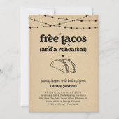 Funny Tacos Hochzeit Probe Dinner Einladung (Vorderseite)