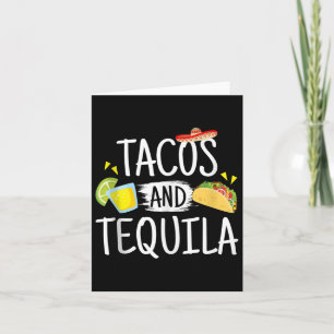 Funny Tacos und Tequila Mexican Sombrero Tank Top Karte