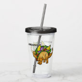 Funny TACOSAURUS Custom Tumblers Acryltrinkbecher (Rückseite)