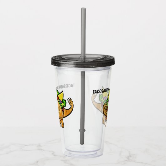 Funny TACOSAURUS Custom Tumblers Acryltrinkbecher (Rechts)