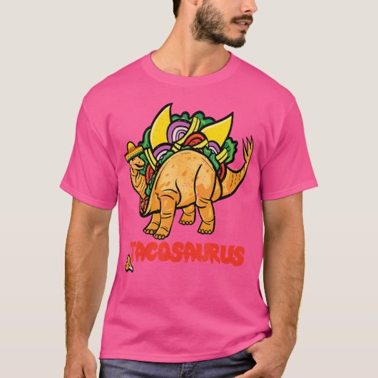 Funny Tacosaurus Tuesday Taco Dinosaur T-Shirt (Vorderseite)