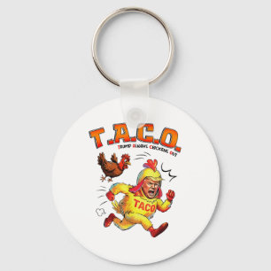 Funny Tacp Trump immer Chickens out Shirt Mens Wo Schlüsselanhänger