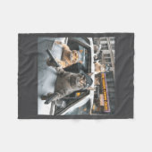Funny Tactical Cat Meme Military Style  Fleecedecke (Vorderseite (Horizontal))