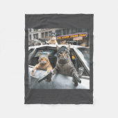 Funny Tactical Cat Meme Military Style  Fleecedecke (Vorderseite)