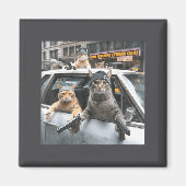 Funny Tactical Cat Meme Military Style  Magnet (Vorne)