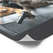 Funny Tactical Cat Meme Military Style  Poster (Ecke)