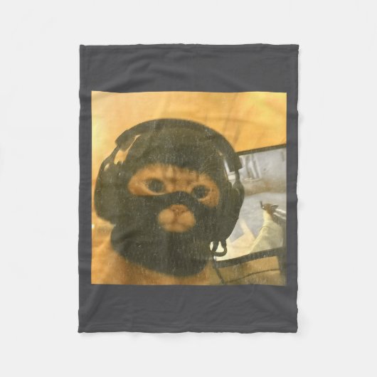 Funny Tactical Gamer Cat Meme Graphic  Fleecedecke (Vorderseite)