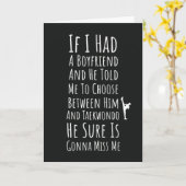 Funny Taekwondo Cards For Teen Girls For Her Women Karte (Gelbe Blume)