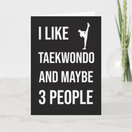 Funny Taekwondo Cards Sport Fighting Fighter Humor Karte