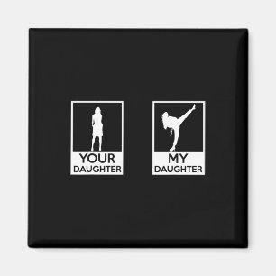 Funny Taekwondo Mama Vater Martial Arts Karate-Gir Magnet